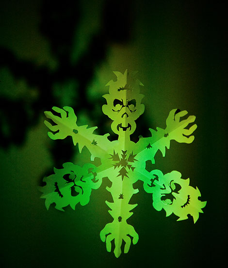 ZOMBIE SNOWFLAKE - 5 Scary Snowflake Templates Perfect for Halloween Decor Crafting