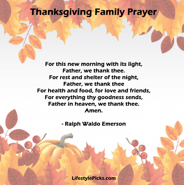 thanksgiving family prayer