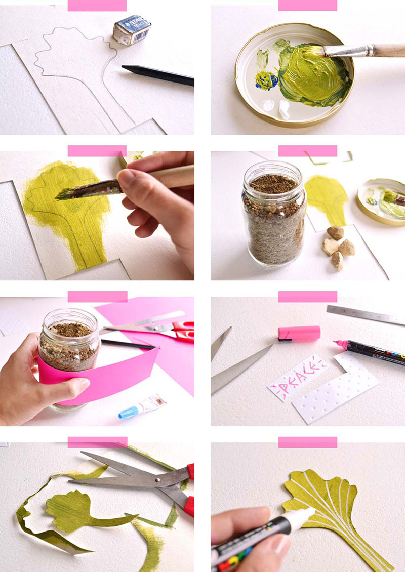 diy paper cactus tutorial