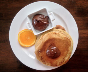 Whole Wheat Orange Pancakes with Nutella - Healthy Breakfast Recipe